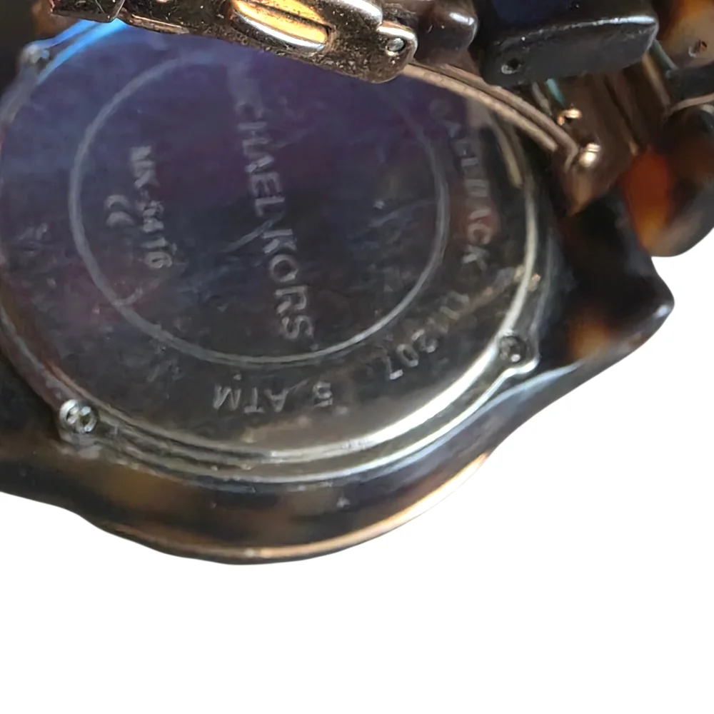 Michael Kors Tortoise and Gold Watch